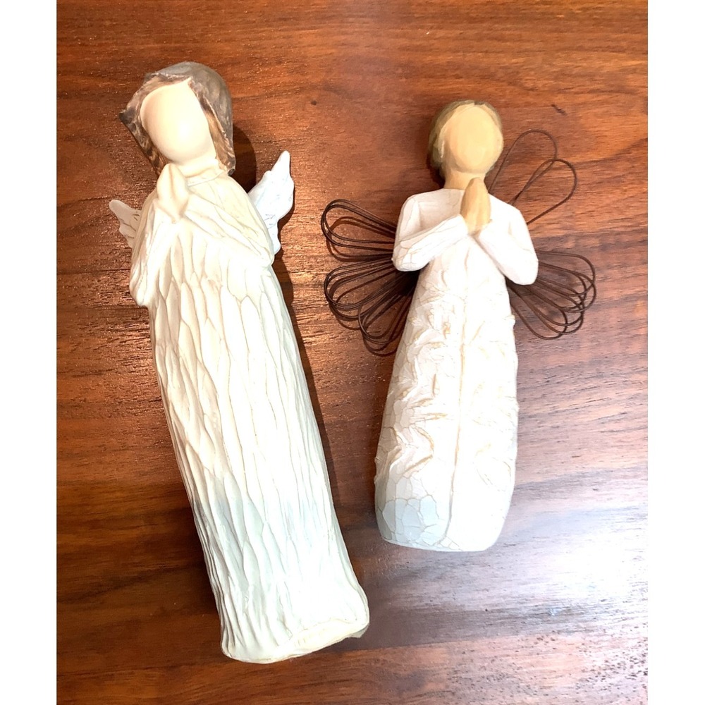Willow Tree Angel Figurines Demdaco Susan Lordi Angels Sculptures (Set of 2)